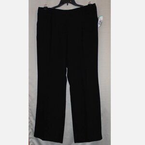 Jones Wear Essentials Black Pants 16 Lined Slacks Career Office NWT Front Zip